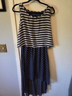 Robert Louis Navy and White Striped Dress